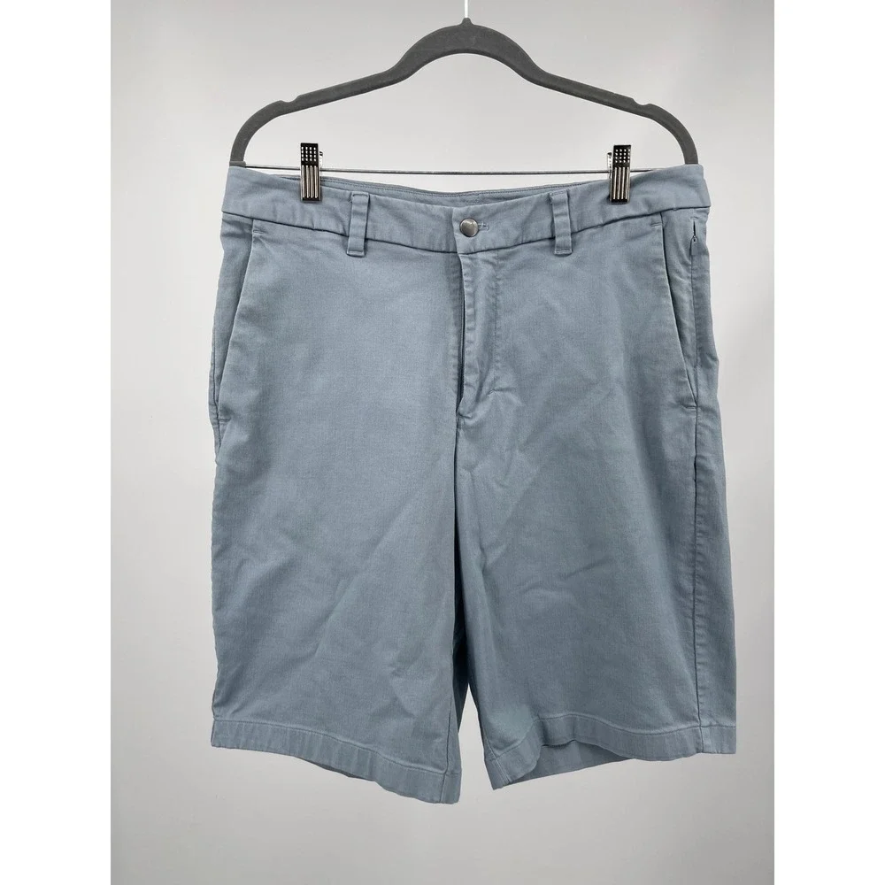 Lululemon Commission Shorts Mens 34 Blue Grey‎ Chino Athletic Minimalist Golf